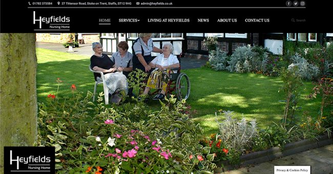 Heyfields New Website Screenshot